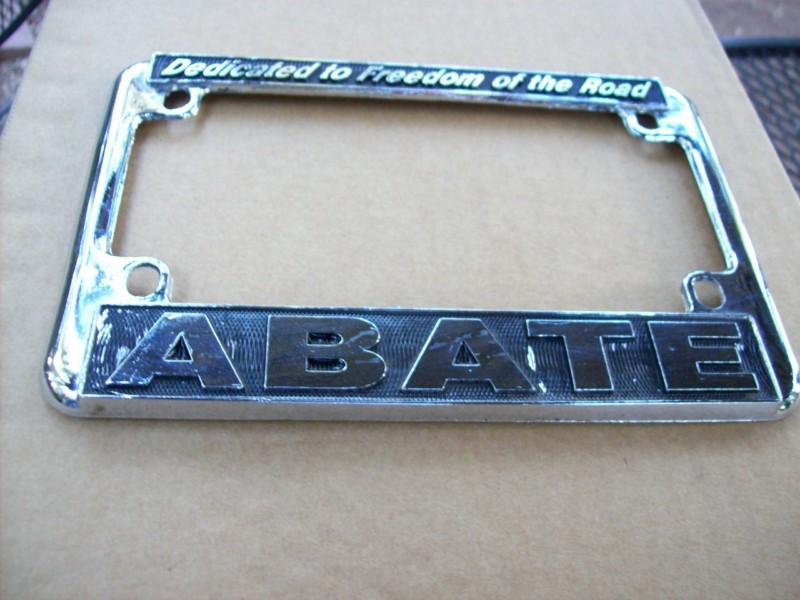 Vintage ABATE Motorcycle Licence Plate Frame Harley Davidson Indian Chopper , US $14.95, image 2