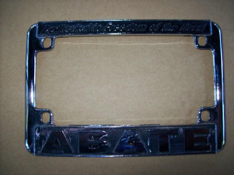 Vintage ABATE Motorcycle Licence Plate Frame Harley Davidson Indian Chopper , US $14.95, image 4