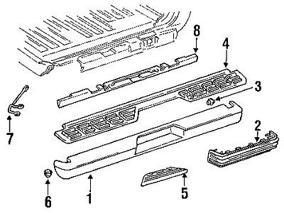 Gmc 11502553 genuine oem factory original impact strip nut