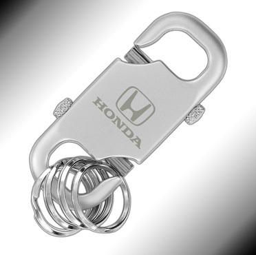 *honda®* key chain fob tag holder ring *chrome*