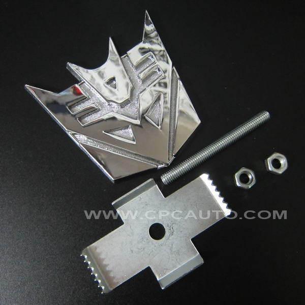 Car front grill grille fender hood metal emblem badge transformers decepticon