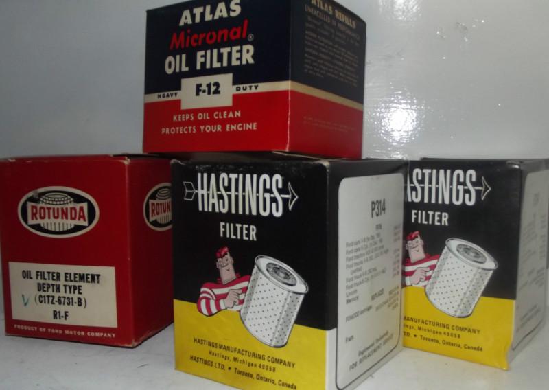 1952-1957 FORD Oil Filter LOT by ATLAS F-12 ROTUNDA R1-F HASTINGS P314, US $19.99, image 2