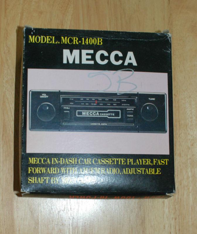 Vintage unused new in box mecca brand 70s cassette car stereo w/am fm radio