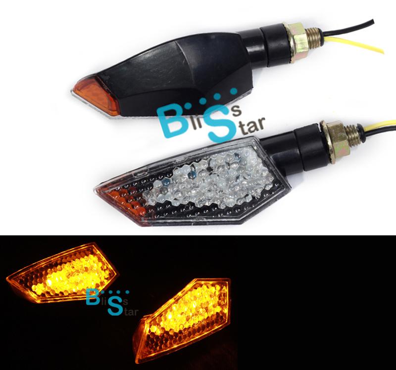 Buy Universal Motorcycle Motocross LED Turn Signals Amber Blinker
