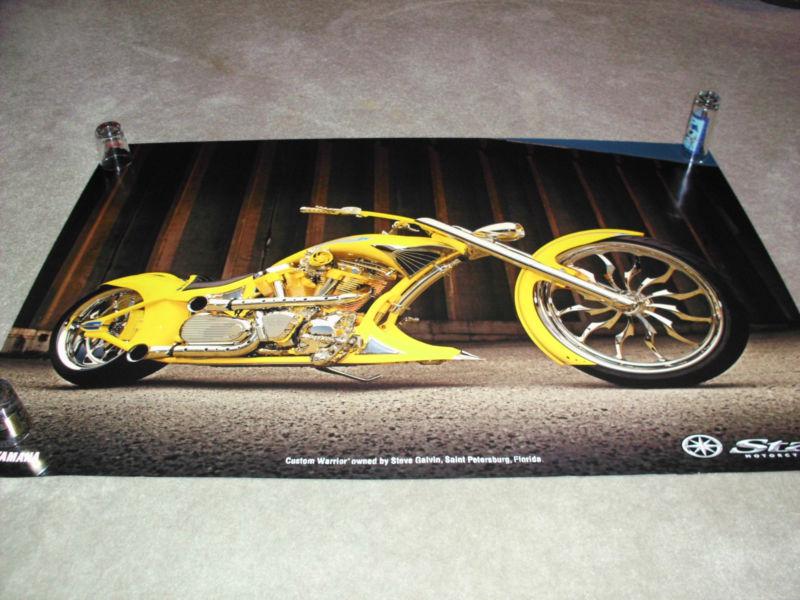 Yamaha custom road star poster motorcycle v star cruiser chopper steve galvin