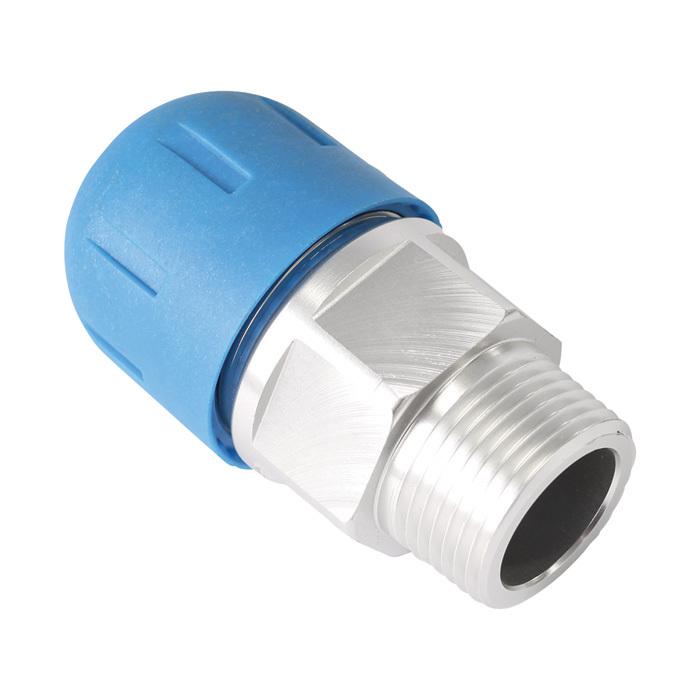 Rapidair fastpipe threaded adapter fitting- 1in fastpipe x 1in male npt #f2218