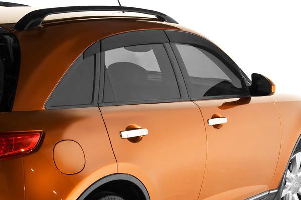 09-12 nissan murano avs front & rear 4pc seamless smoked vent visor 896002