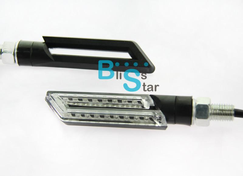 Hollow Universal Motorcycle LED Turn Signals Light Blinker Amber Indicator, US $17.99, image 3