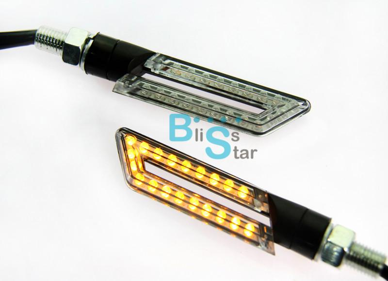 Hollow Universal Motorcycle LED Turn Signals Light Blinker Amber Indicator, US $17.99, image 6