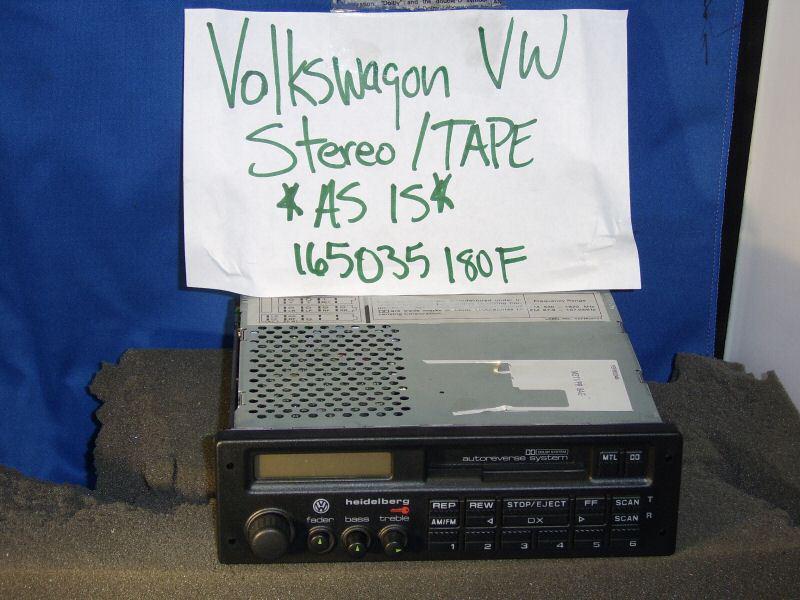 Vw volkswagon stereo w/ cassette player *as is*