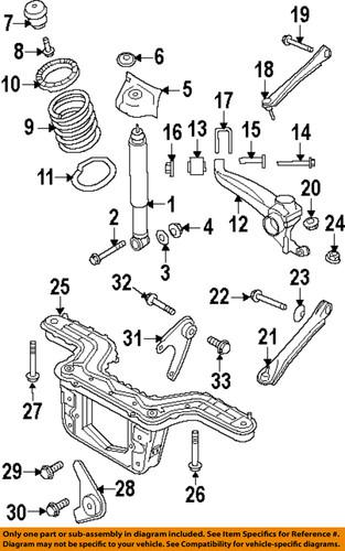 Ford oem 6l8z5k751a rear suspension-trailing arm adjust bolt