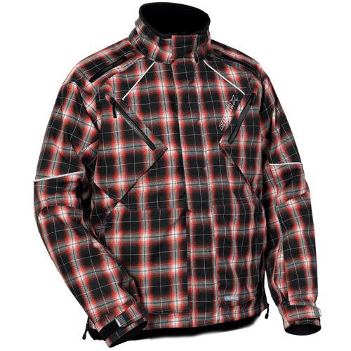 Castle x caliber red plaid mens winter snowmobile jacket medium 72-0204