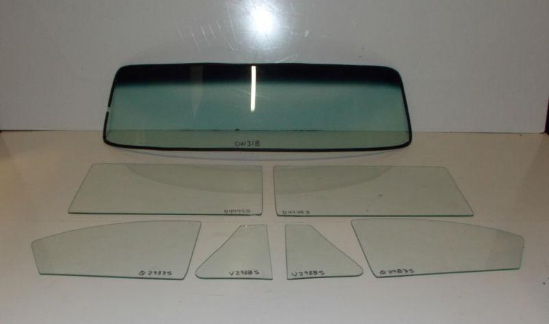 1953 1954 pontiac coupe convertible complete glass set clear
