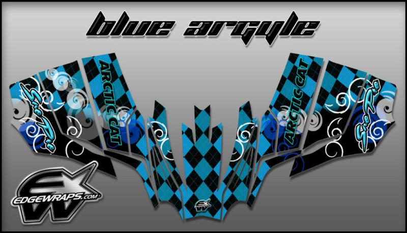 Arctic cat - sno pro 600 08-11 500 10-13 custom graphics - blue argyle