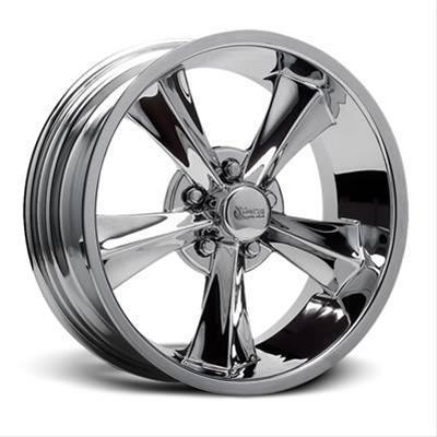 Rocket racing modern muscle chrome booster wheel 18"x9" 5x4.5" bc set of 4