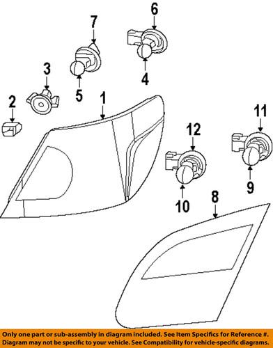Chrysler oem 5113611aa tail lamp assembly
