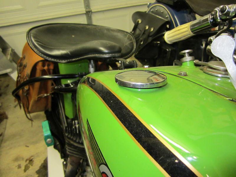 Early harley vl rl  gas & oil cap  1935 to 1936    chrome plated