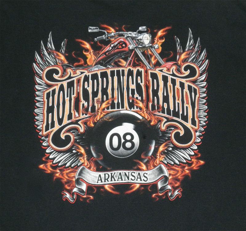 Hot springs arkansas 2008 annual rally run harley-davidson motorcycle shirt