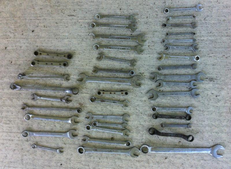 Lot of 40 pc combination wrench,h.b.smith,sears,easco,olympia,thorsen,pittsburgh
