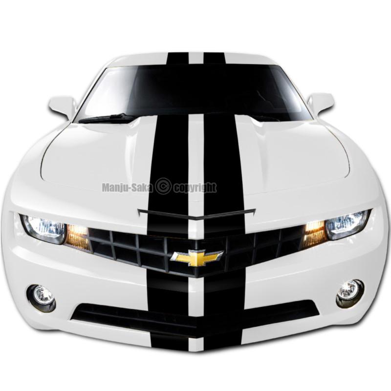 Chevrolet camaro rally double stripes decal 2009 2010 2011 - 2013black 6" ca2025