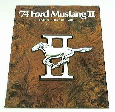 1974 74 ford mustang ii brochure ghia 2+2 mach 1
