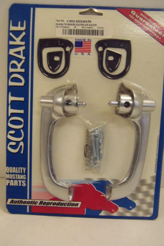 Buy 1965 1966 1969 1970 Mustang Satin Finish outside door handle kit