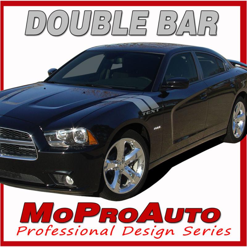 Dodge charger 2014 double bar hood fender hash side decals graphics 3m vinyl 4kt