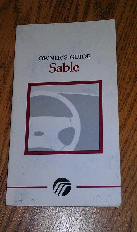 1998 mercury sable owners manual / 98 sable owners manual
