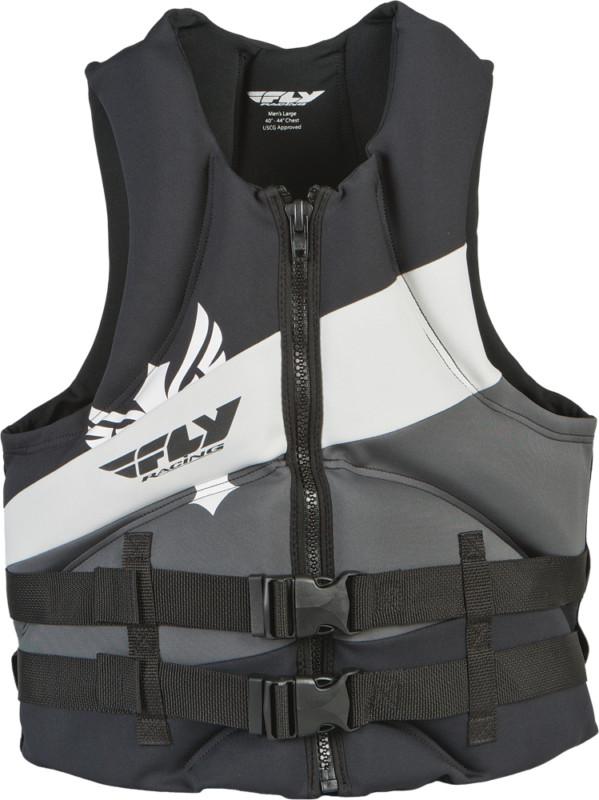 Fly racing neoprene life vest gray/black medium 36-40in.
