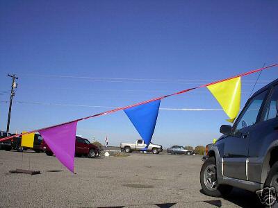 Car dealer pure sale auction 3 - 30' poly 9x12" lot streamers multi-color