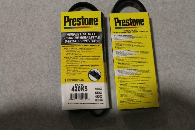Buy Prestone 420K5 Serpentine Belt Brand New in Arroyo Grande