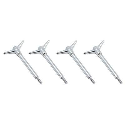 Spectre 5320 chrome y-wing valve cover hold downs 4 pack 1/4"-20 thrd x 4" tall