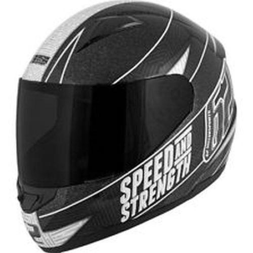 Speed&strength ss1100 62 motorsports full-face adult helmet,black/black,small/sm