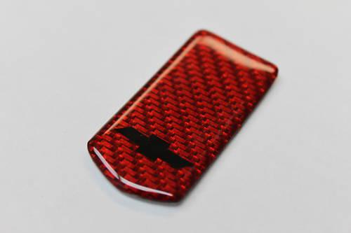 93-02 camaro red carbon fiber front bumper nose emblem