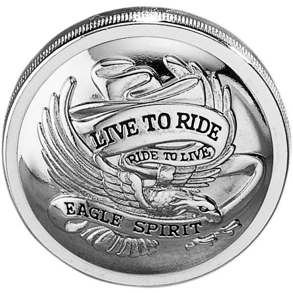Buy Live To Ride Chrome Petrol/Gas Cap Vented 3" 76mm Fit Harley