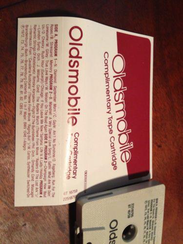 Oldsmobile complimentary tape cartridge
