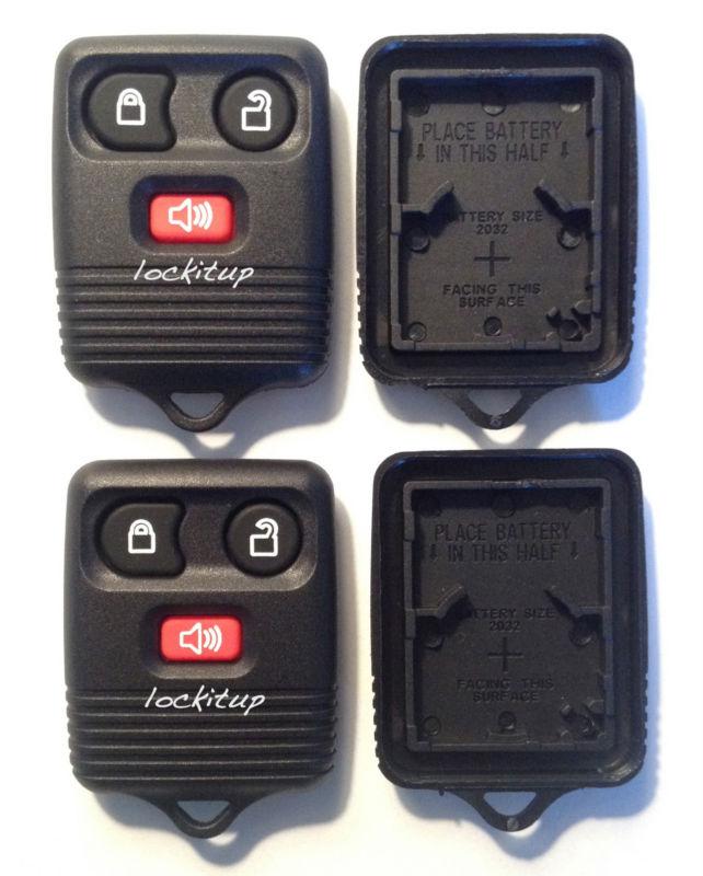 Two new 3 button ford lincoln mercury car remote case and button pad