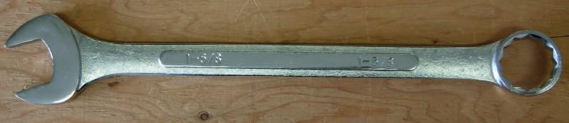 1 5/8 in open end, box end wrench
