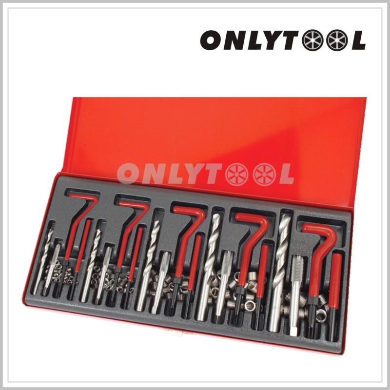 130pc thread repair kit set auto installer wire insert metric size m5-m12 f04044
