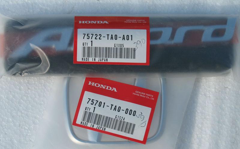 honda accord emblem  chrome   oem new