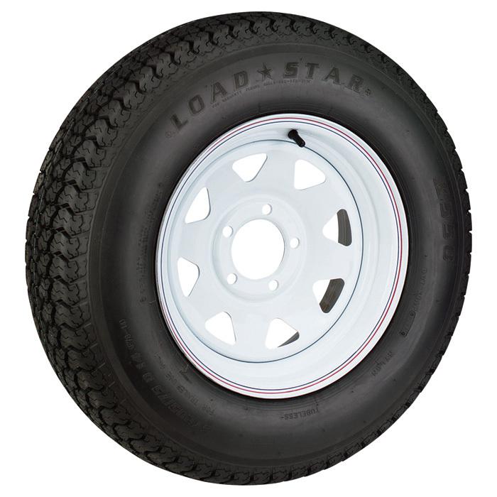 High speed radial trailer tire & assembly st215/75r14