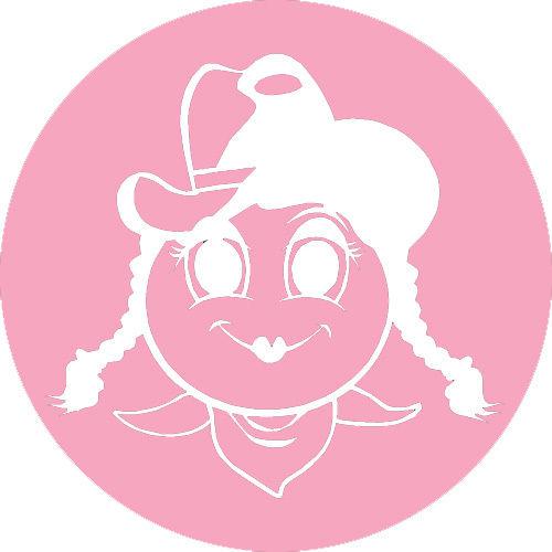 Emoticon cowgirl vinyl decal for auto or home