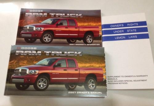 2007 dodge ram truck owners manual set with case