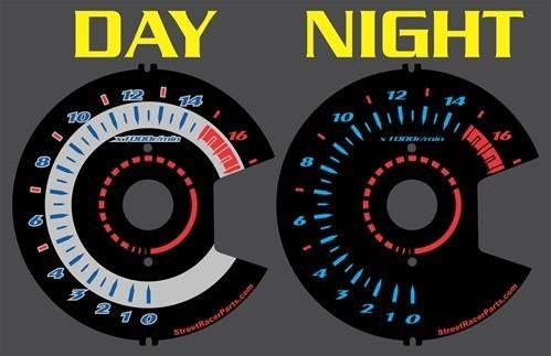 Suzuki gsxr 750 2008 2009 black face glow gauge 08 09 custom gixxer gsx-r