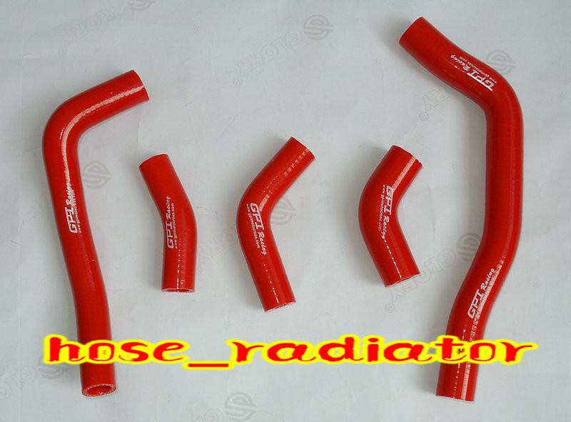 Red 5pcs silicone radiator hose kit honda crf450r crf 450 r  2006 2007 2008