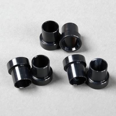 Summit racing 220434-6b tube sleeves -4 an aluminum black anodized set of 6