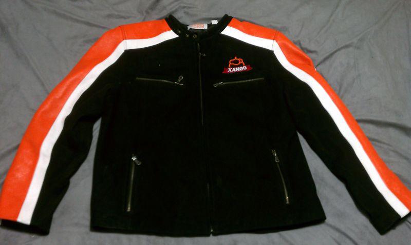 Rare xango juice suede leather motorcycle jacket men's large l