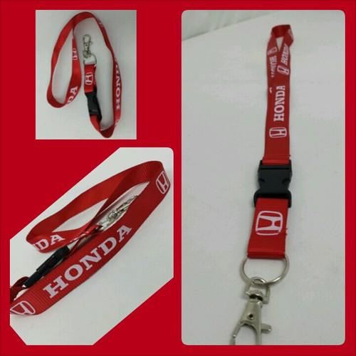 Lanyard, keychain, strap, "honda" color red