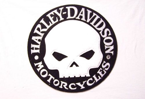 #1259 xl harley motorcycle vest patch hubcap  chenille &amp; embroidery hd1103