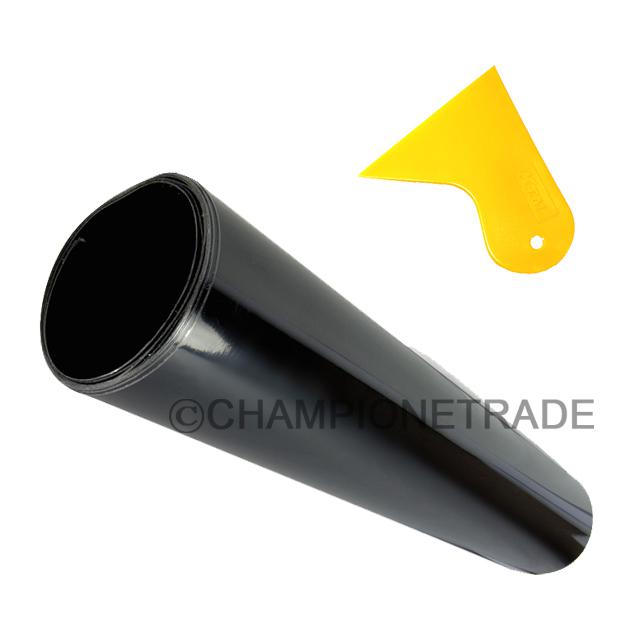 12" x 58" smoked black sheet vinyl film tint for taillight windshield w/ tools